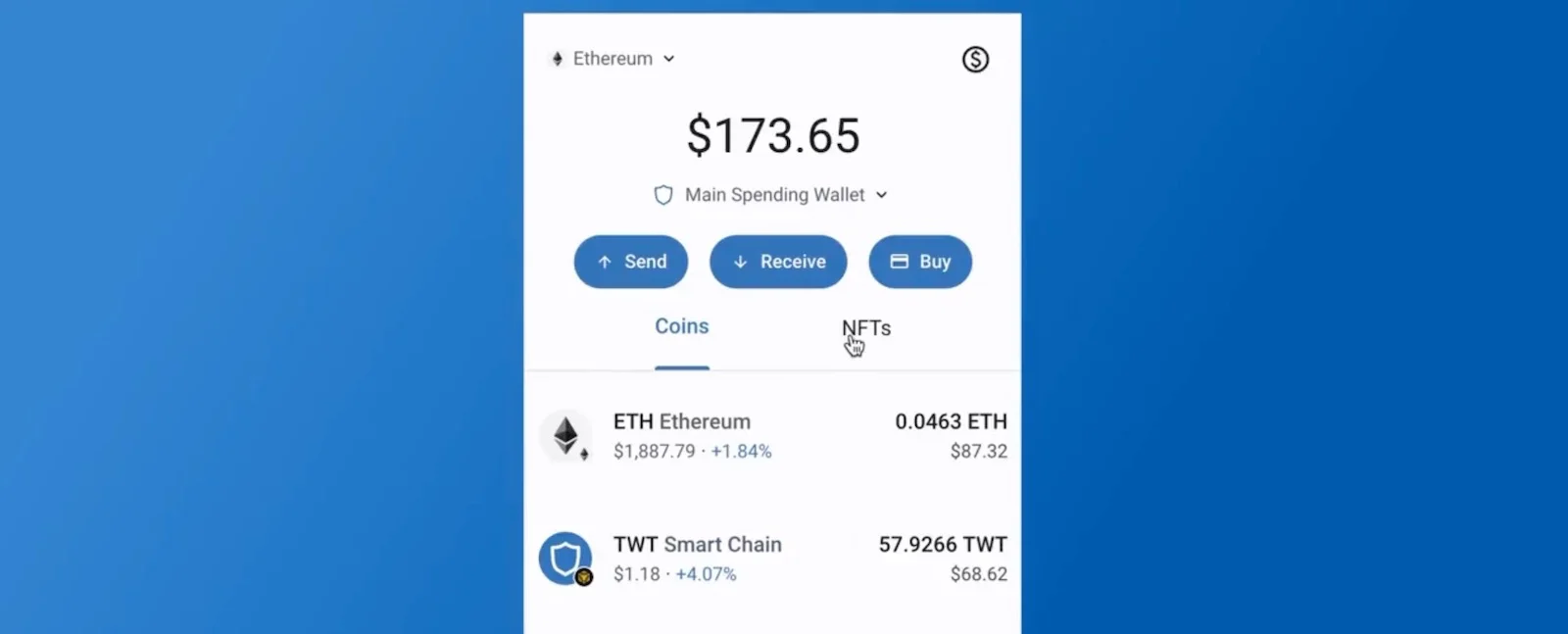 Online crypto wallet